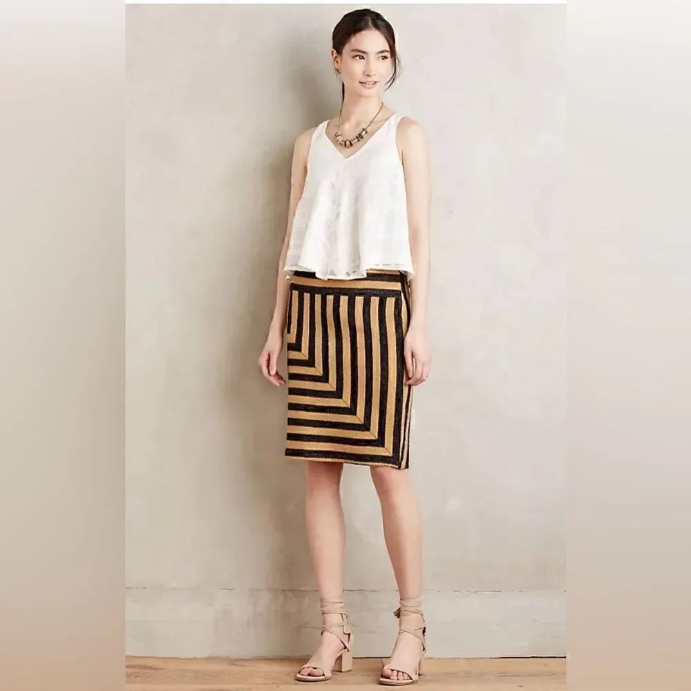 Anthropologie x Eva Franco Striped Pencil Skirt. NWT.   8